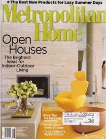 Betty Wasserman open house interior design featured in the Metropolitan Home magazine